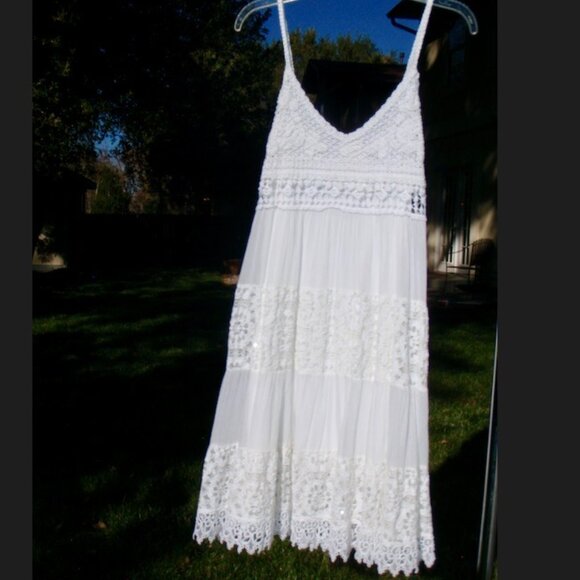 Angela Mara Dresses & Skirts - Silk and Viscose, Sequins, Lace, and Crochet Dress